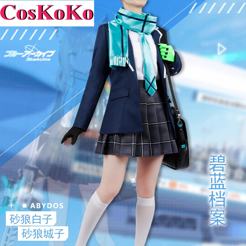 CosKoKo [Customized] Abydos Cosplay Costume Game Blue Archive Lovely Daily Wear School Uniform Unisex Party Role Play Clothing