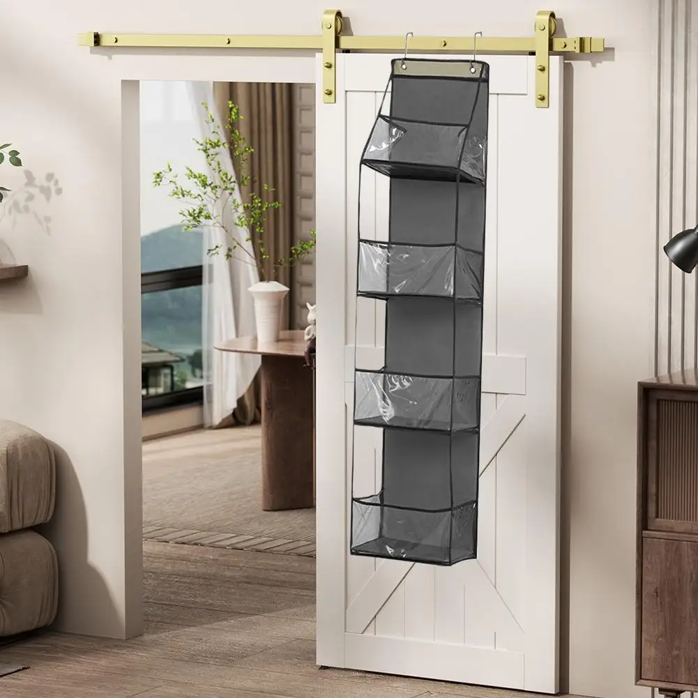Storage Hanging Bag Behind the Door for Storing Cosmetics Clothes Hats Shoes  Bedroom Dorm Storage Hanger Rack Doll Organizer view 3