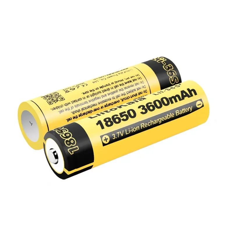 8PCS LiitoKala Lii-36S Pointed 18650 3600mah Battery Highest Capacity CDR 10A 3.6V Reachargeable BatteryFor VapeMod Flashlight