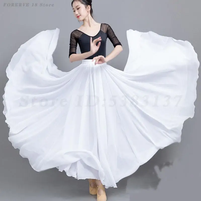 Faldas de danza del vientre para mujer, falda de Flamenco español, traje de danza clásica, ropa de actuación en equipo, falda tibetana Uyghur Yi