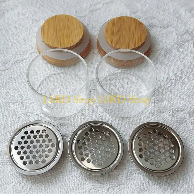 

L8RD Manicure Brush Cleaning Cup With Acrylic Body And Stainless Steel Mesh Divider Glitters Cleaning Cup For Salon and Home