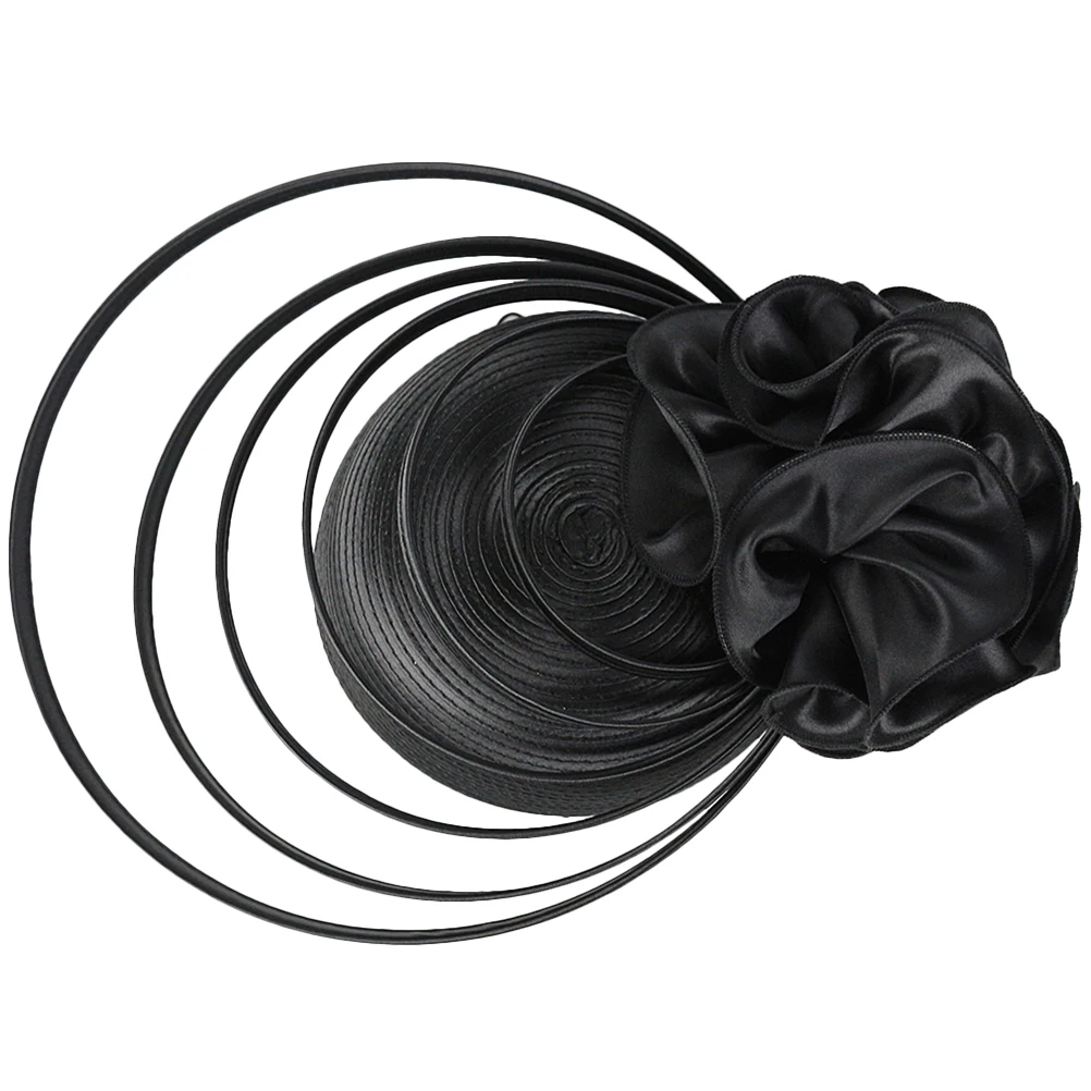 

Exaggerated Top Hat Women ABS Headdress Tea Party Hats Fascinator Headband Bride Wedding Hair Decor Banquet Headwear