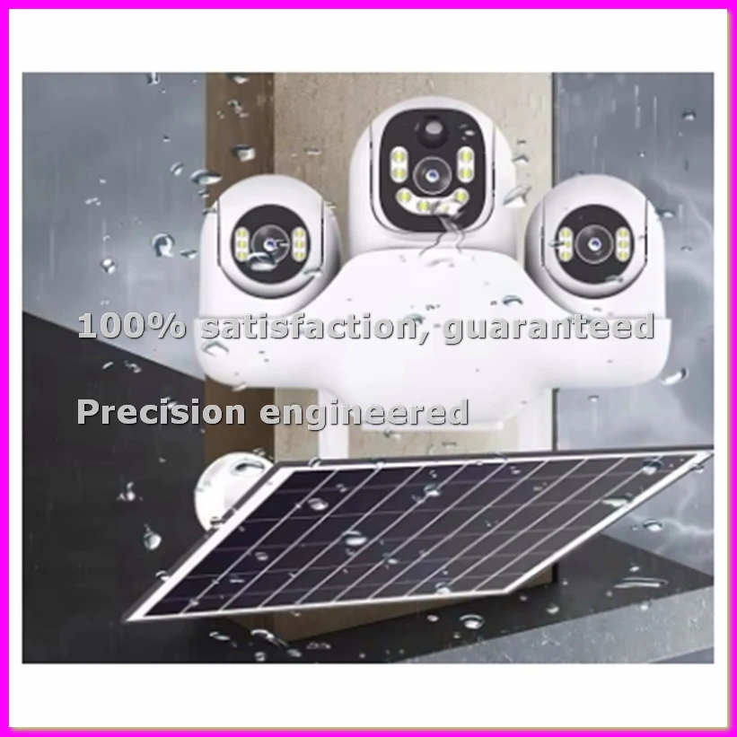 Three Screens WiFi IP Camera Wireless Outdoor Three Lens PTZ 2-Way Audio Human Auto Tracking Surveillance Cameras-ABVK