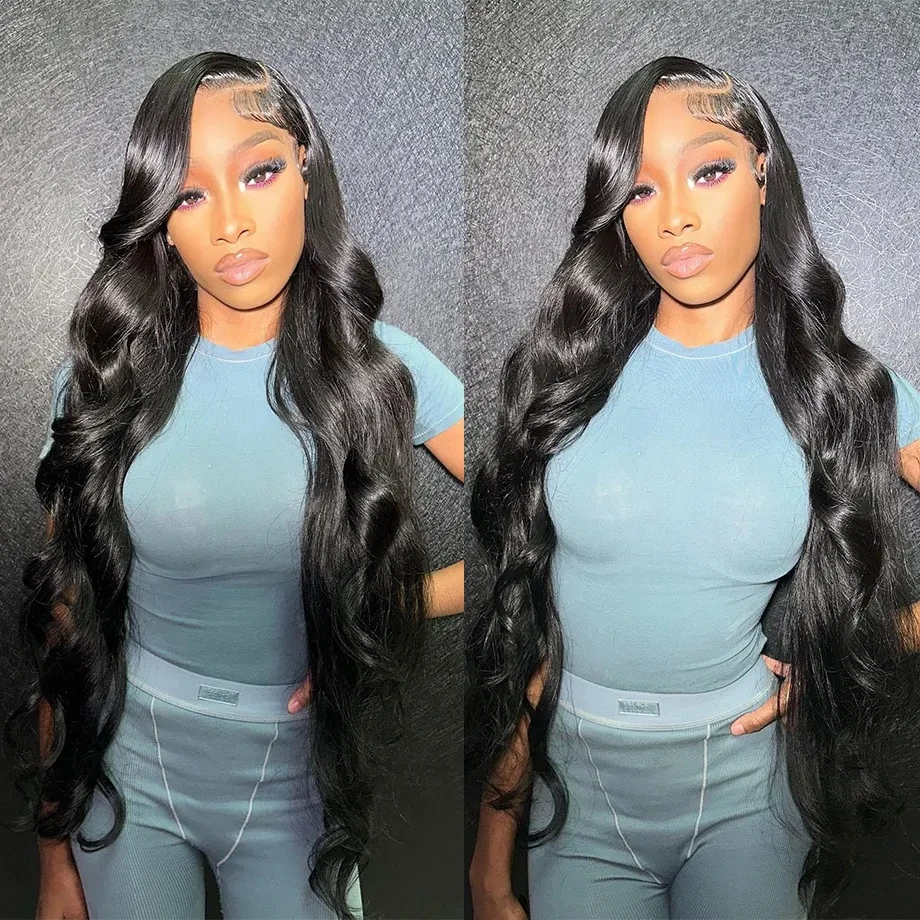 

13x4 13x6 HD Body Wave Lace Front Wig Pre Plucked 40 Inch Loose Wave Lace Frontal Wig Glueless Human Hair Wigs For Black Women