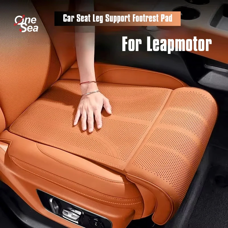 Image of Für Leapmotor T03 B10 C10 C01 C11 C16 Autositz Beinstütze Fußstütze Nappa-Leder Autositz-Verlängerungskissen Beinverlängerung