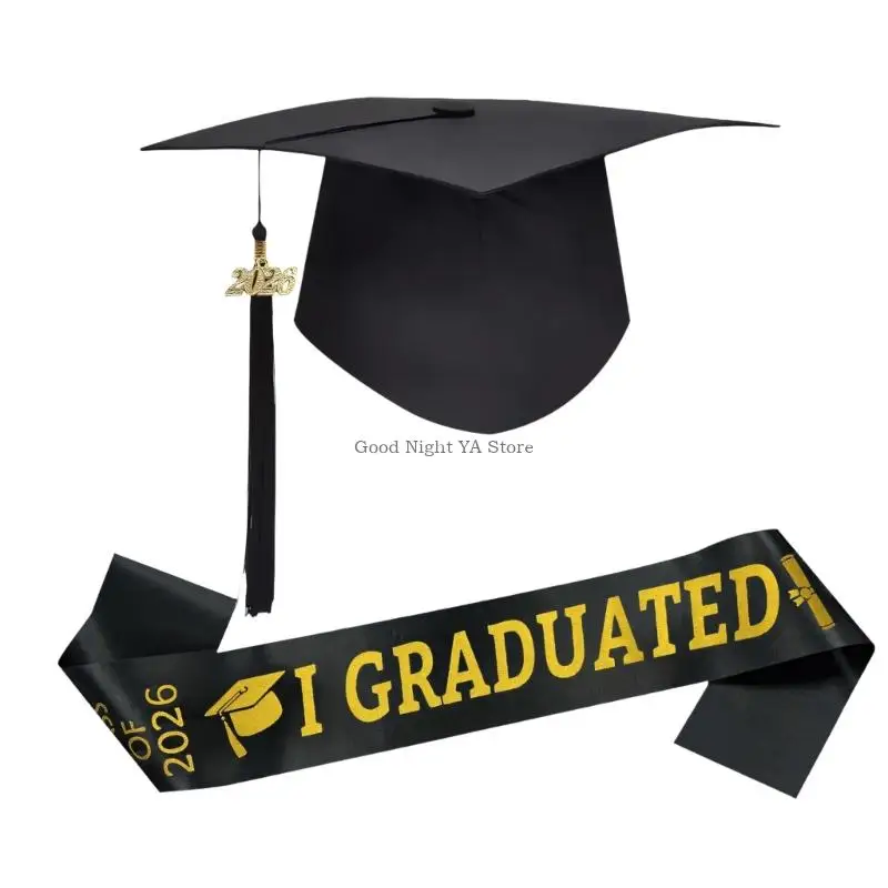Graduation Caps and Graduation Sash Graduation Stoles 2026 for Highs School,College,Bachelors Class of 2026 Decorations