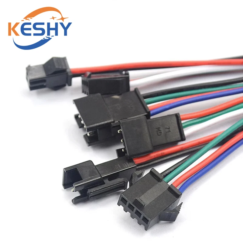 5Pairs 20CM 30CM 40CM JST SM 2P 3P 4P Plug Socket Male to Female Wire Connector LED Strips Lamp Driver Connectors Quick Adapter - Image 5