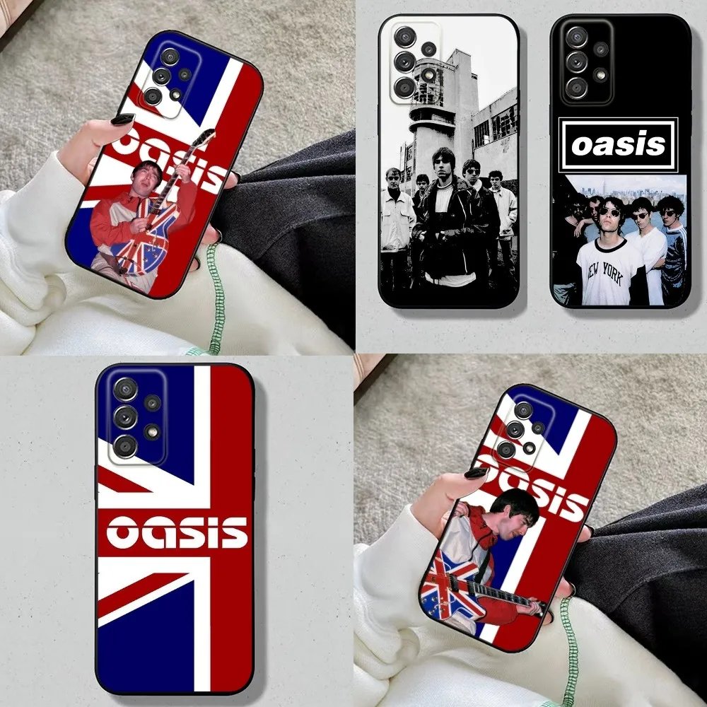 Rock band O-Oasis Phone Case For Samsung S24,S23,S22,S21,S20,S10,S10E,S9 Plus FE Note 20 Plus Soft Black Cover Shell