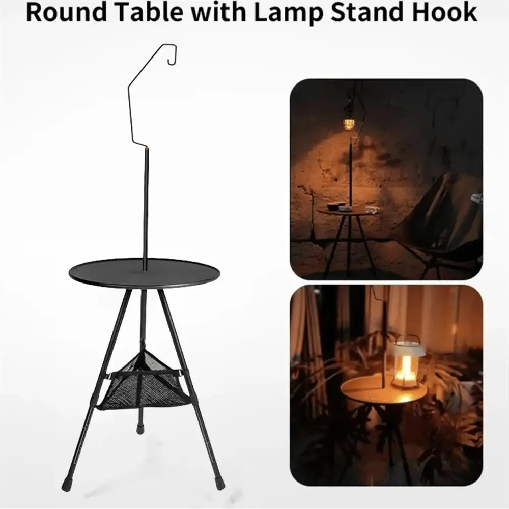 Folding Round Table Portable Telescopic Outdoor Three-legged Dining Table Aluminum Alloy Coffee Table Hike Picnic Liftable Table