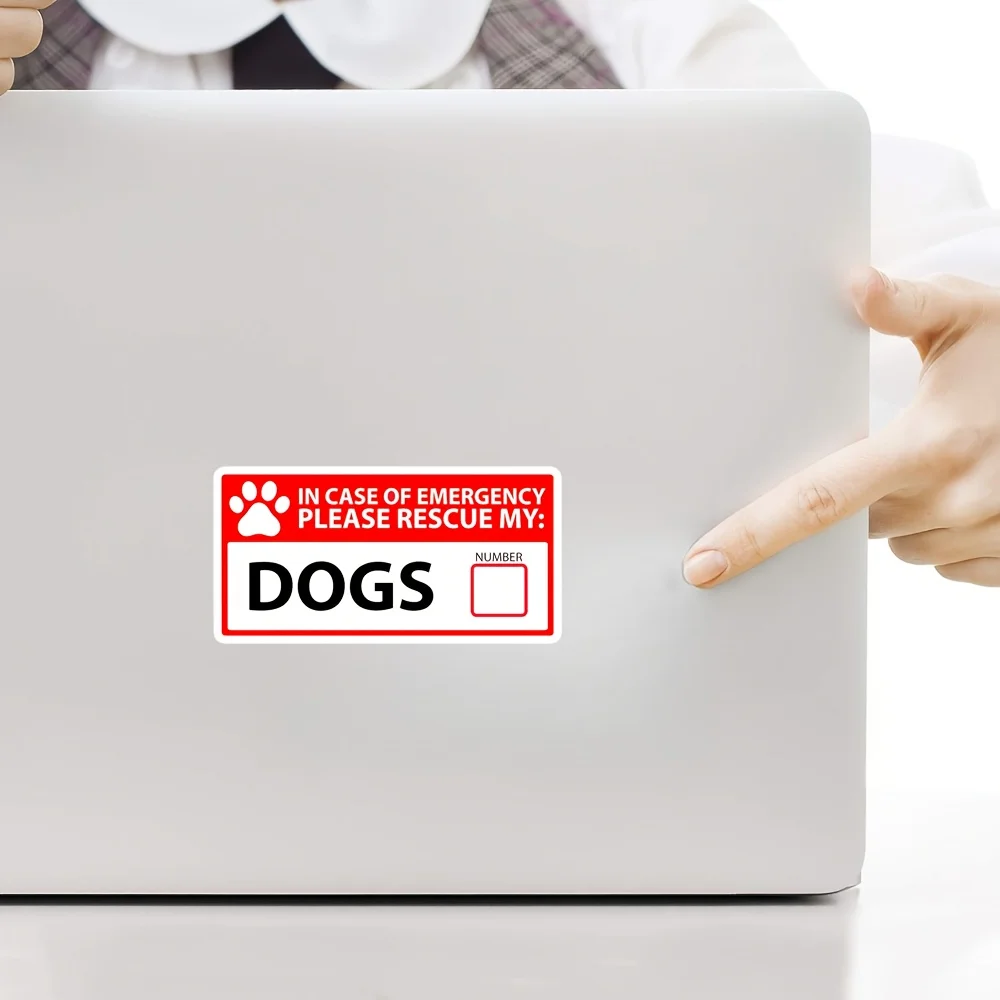(2 Sheets) Emergency Response Dog Puppy Rescue Stickers for Firefighters Pet First Aid Car Supplies Q50
