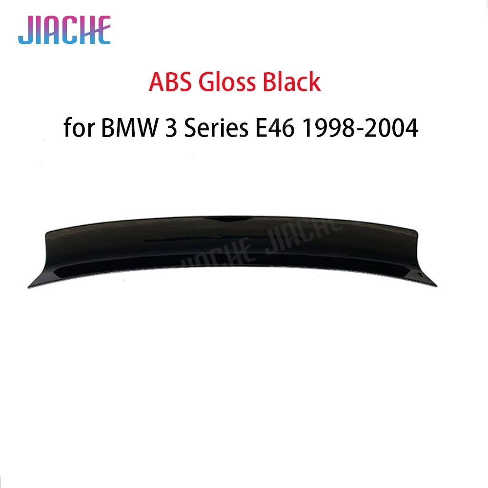 JCYECF ABS الخلفي الجذع بطة المفسد غطاء الجناح لسيارات BMW 3 Series E46 1998-2004 ألياف الكربون الخلفي سبويلر إضافة على اكسسوارات السيارات
