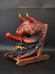 New halloween retro big tengu mask lake resin ornament prop mask can be worn cosplay