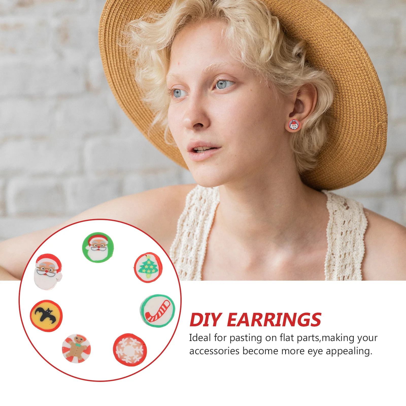 

100 Pcs Spacer Beads Polymer Clay Loose Punch DIY Bracelets Slice Charm Softer Ornament