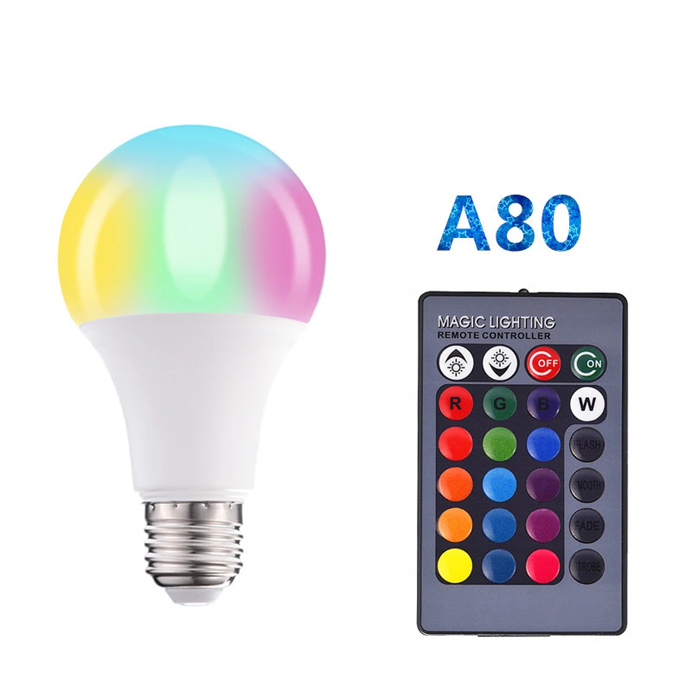 Lâmpada led rgb ac85-265v, 4 modos, mudança de cor, controle remoto, holofotes com memória para decoração de casa