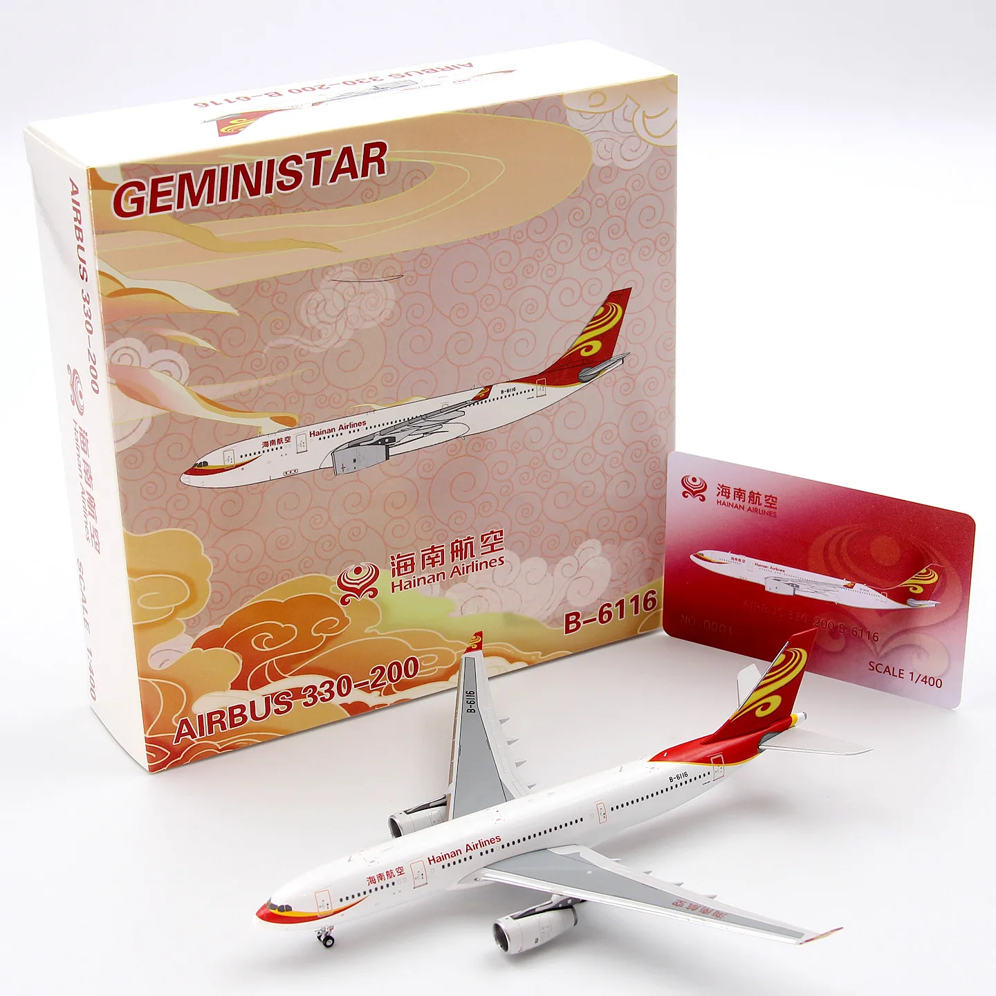 Модель самолета Geministar A330-200 B-6116 из литого металла, масштаб 1:400