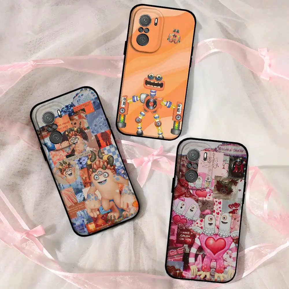 

M-My H-Singing- MonsterS Phone Case For Xiaomi 11 12 Redmi Note 11 5G 8T 9A 9 10T Note 8 9 12SUltra Shockproof, Slim, Black