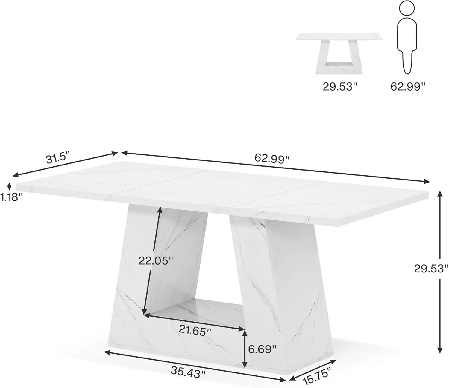 Dining Table for 4 to 6 People, 63