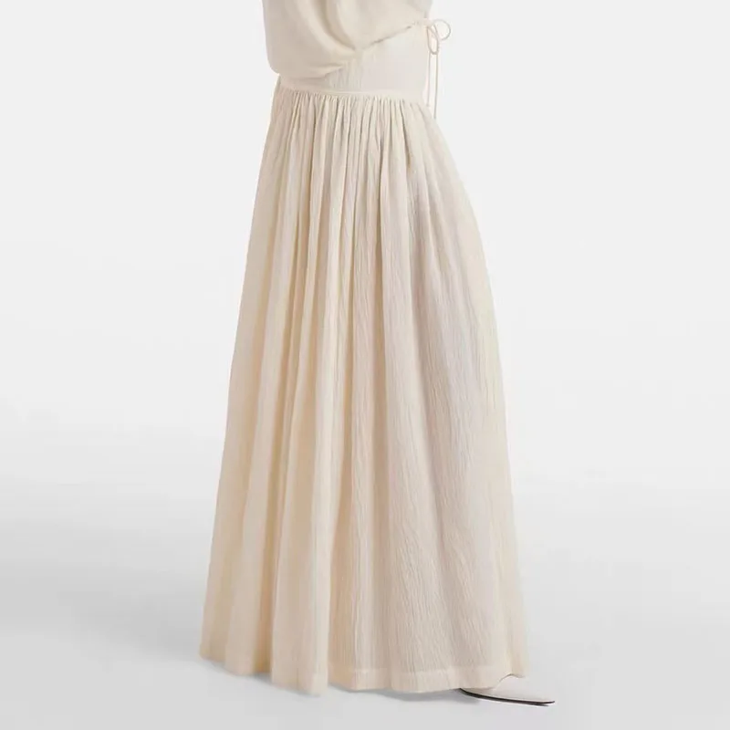 Rope-tied high-waisted wide-leg pants for women - Soft and loose, slimming and casual skirt pants, 2026 spring/summer new style