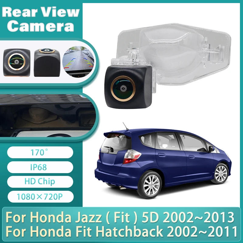 CCD HD 170°Golden FishEye Intelligent Tracks Car Rear View HD Camera For Honda Jazz ( Fit ) 5D 2002~2013 Fit Hatchback 2002~2011