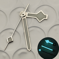 NH35 Snowflakes Watch Hands Blue Luminous Pointer For 4R35 4R36 NH35 NH36 7S Movement SRPD SKX007 SKX009 Watch Hand Kit