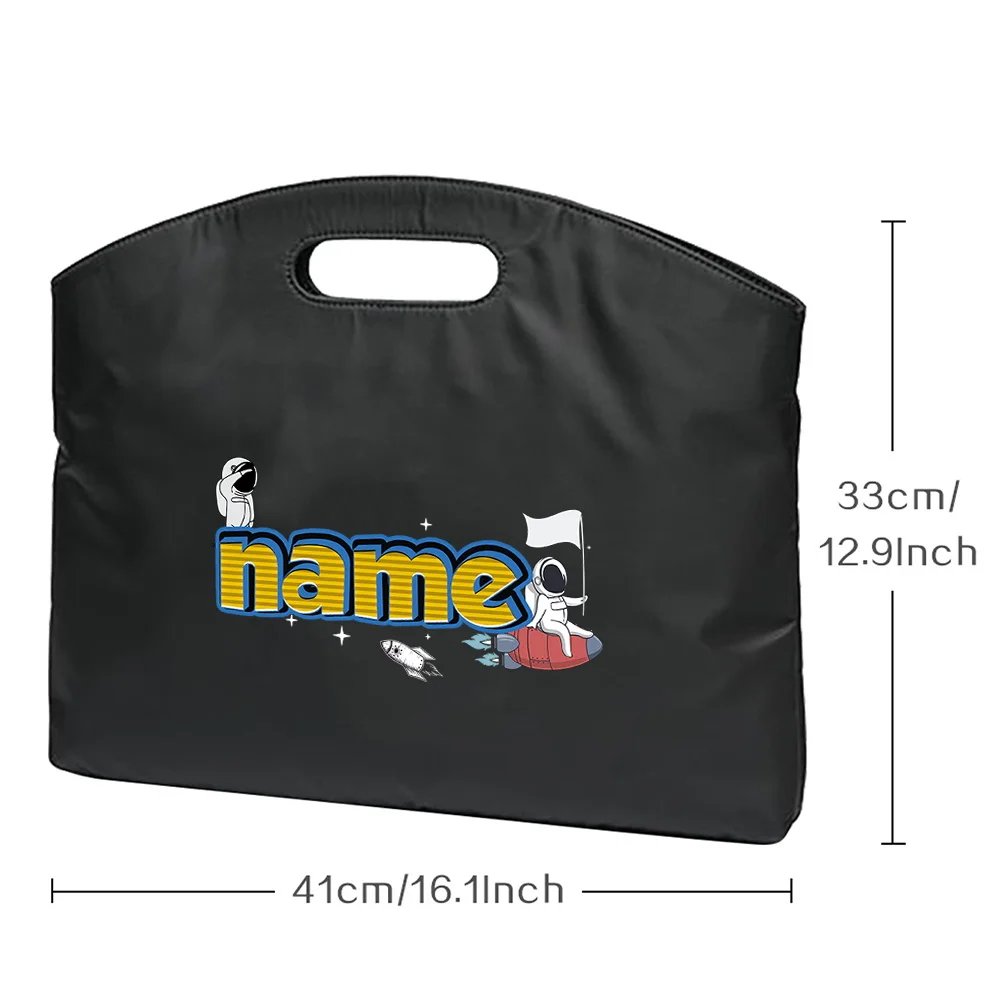Personalized Customized Name Document Case Business Office Bag Large Capacity Handheld Briefcase Conference Document Storage