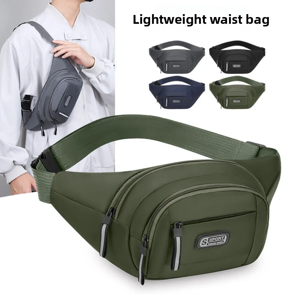 

Multi-layer Storage Mobile Waist Bag Wear-resistant Large Capacity Men Chest Bag Multi Functional Adjustable Strap