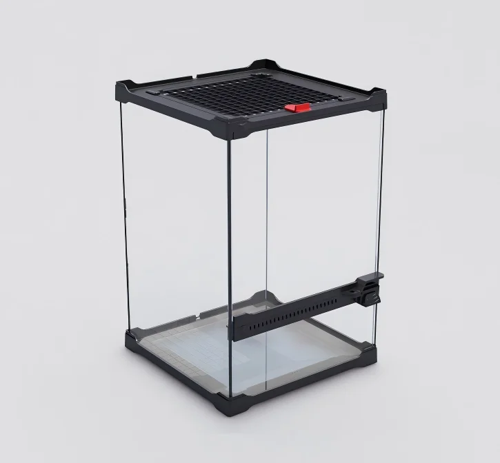 Stackable Glass Reptile Terrarium With Mesh Top Front Or Top Opening Vivarium For Arboreal Reptiles & Amphibians Glass Tank