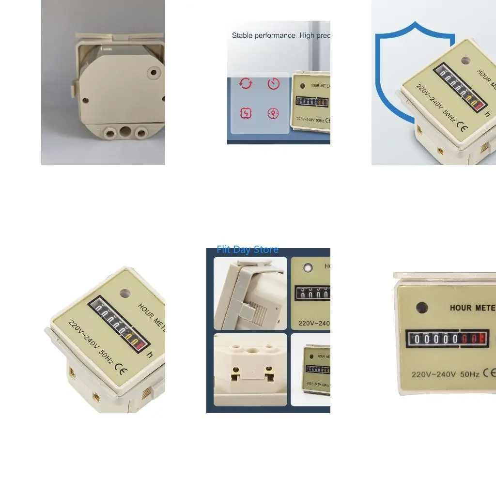 F92C Mechanical Timers Square Electronic Hermetic Counter Digital Hour Meter
