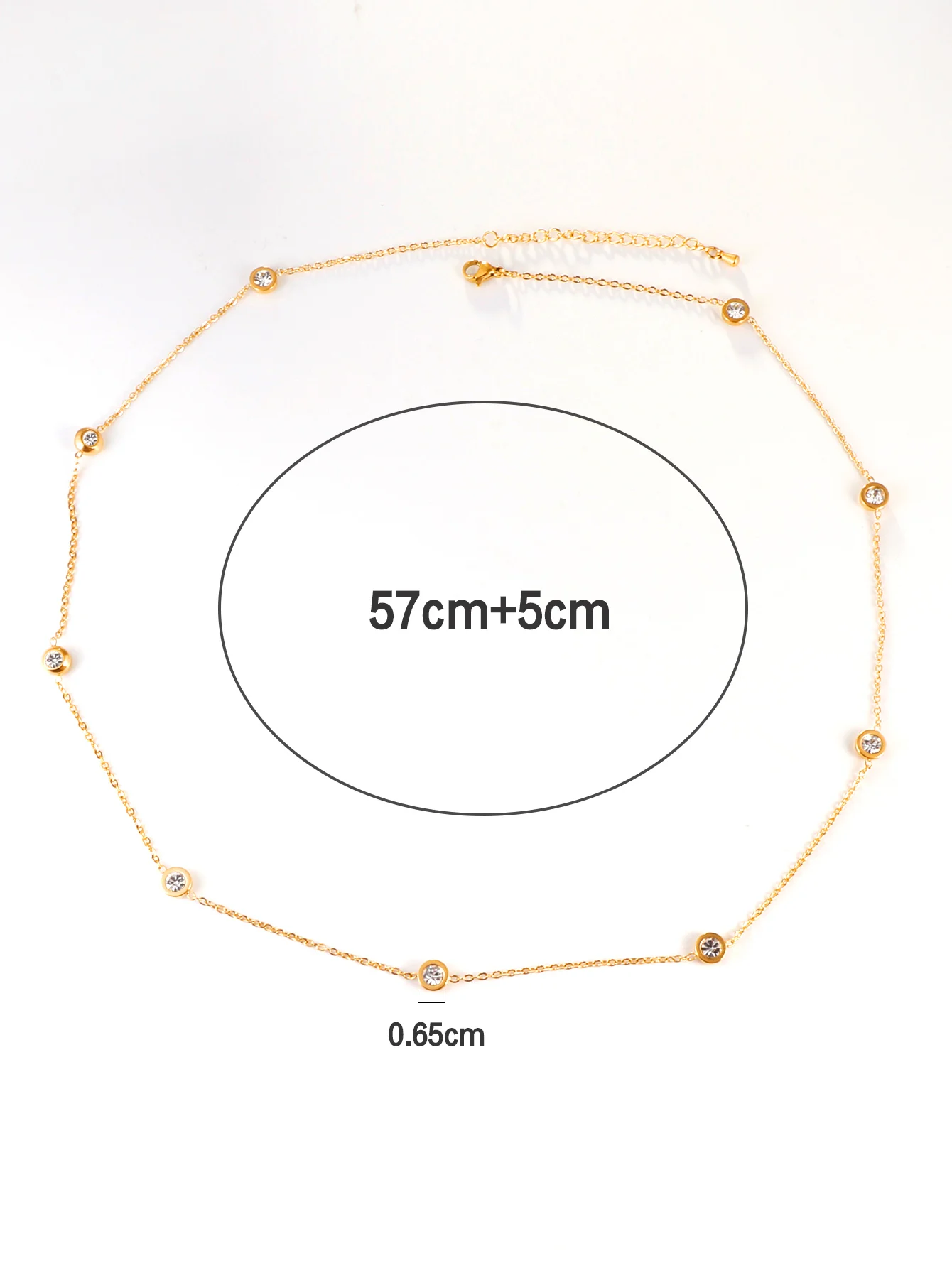 LUXUSTEEL Round CZ Pendant Necklace For Women White Colorful Cubic Zirconia Stainless Steel Collar Simple Luxury Wedding Jewelry