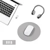 Round Single-sided Solid Color Universal Non-slip Mouse Pad for Laptop Office Leather Gaming