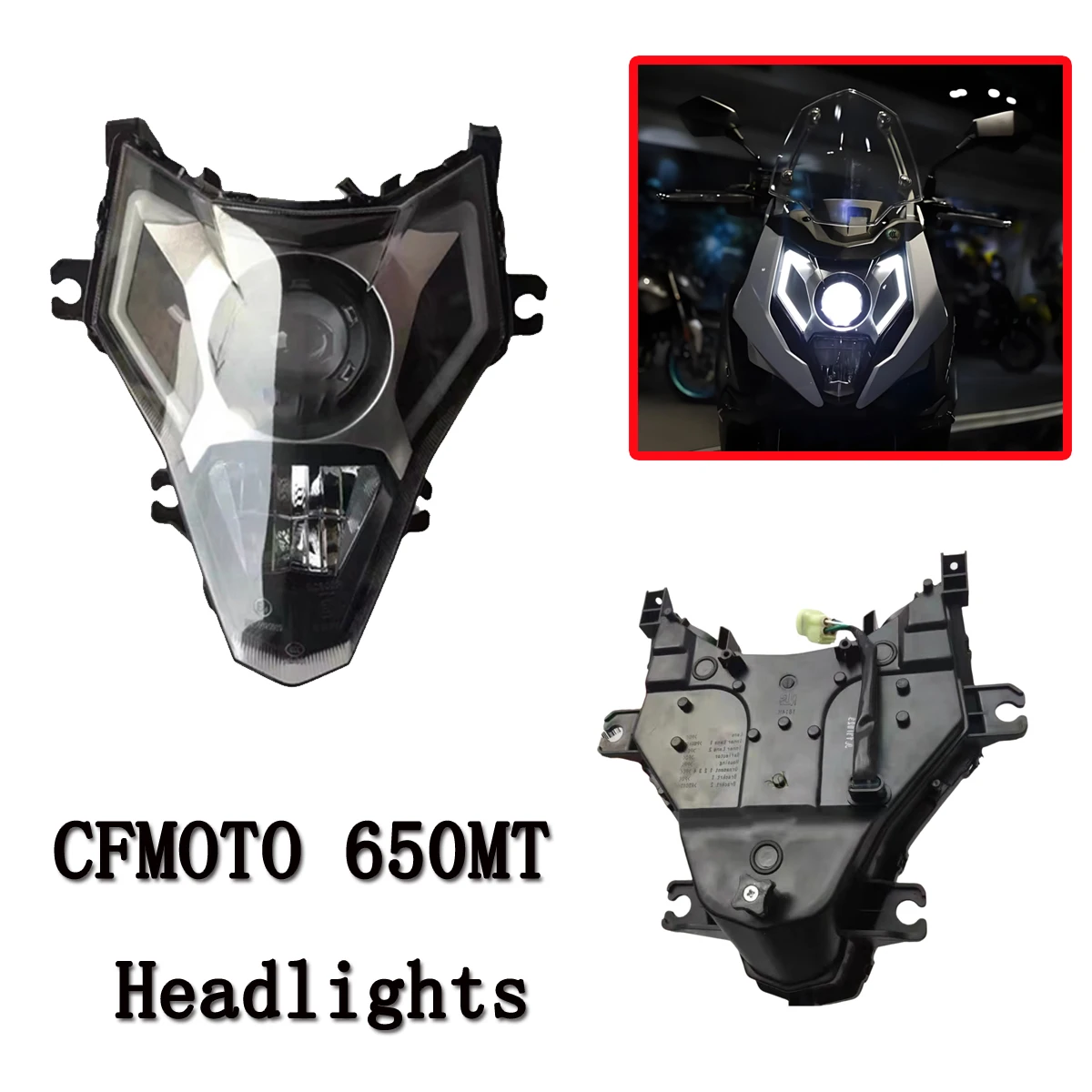 

650MT Front headlights Motorcycle Accessories Headlights Headlights Fit For CFMOTO 650MT MT650 MT-650 CF650-3