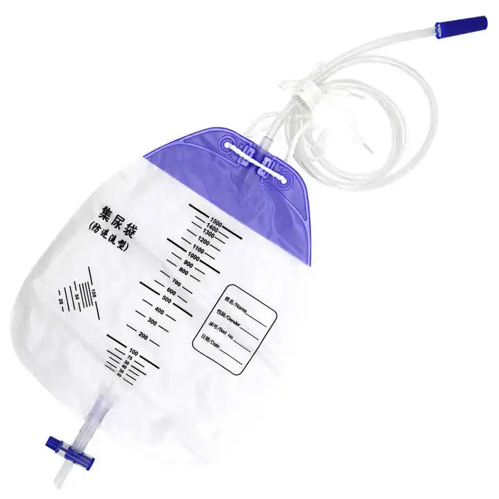 Medical Consumable Plastic Pet Urology Bag Veterinary Instrument for Urine Collection with Spiral Tube for Home Hospital Use