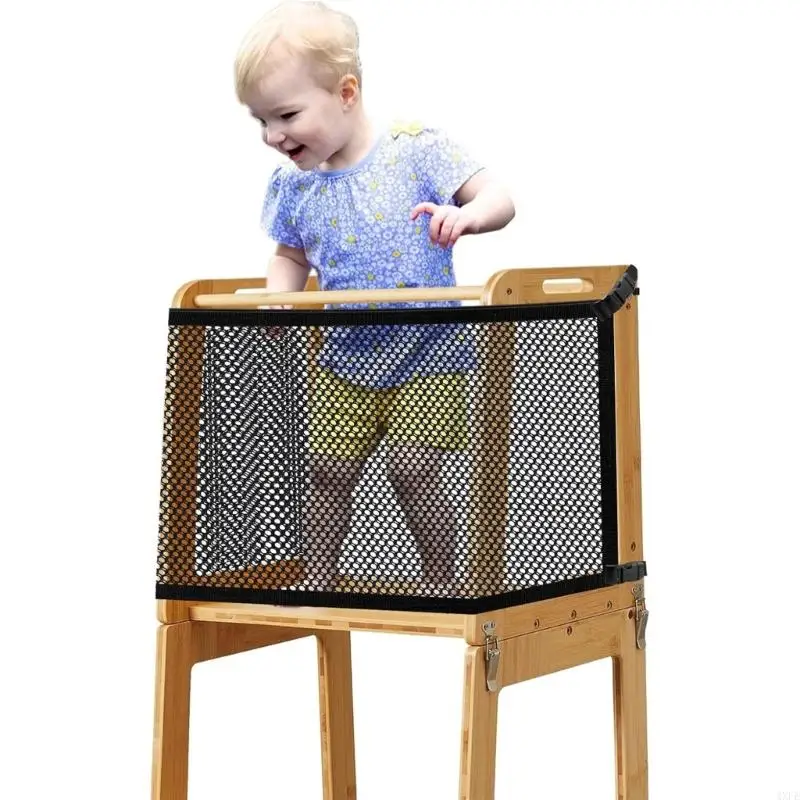 

Play Space Safety Net Toddler Standing Tower Net Dense Mesh Protections Double-Layer Netting Guard 4-Sided Protections