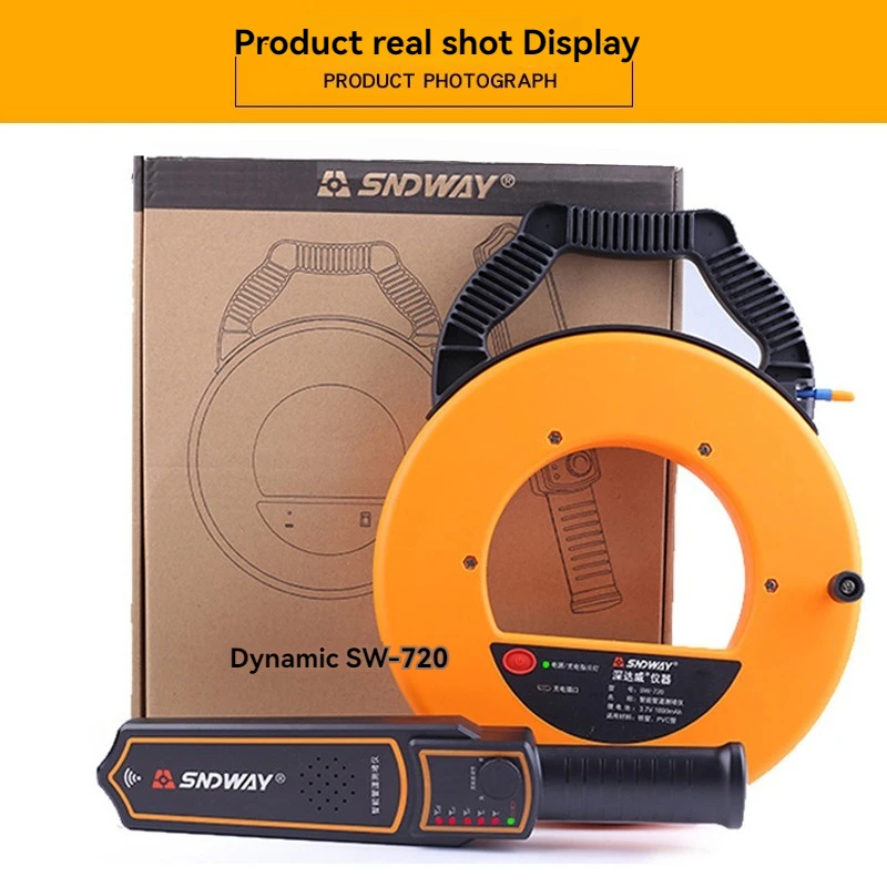 Detector de bloqueio de tubulação sem fio eletricista tubo de plástico pvc rosqueamento de tubulação detector de bloqueio de parede removedor de bloqueio