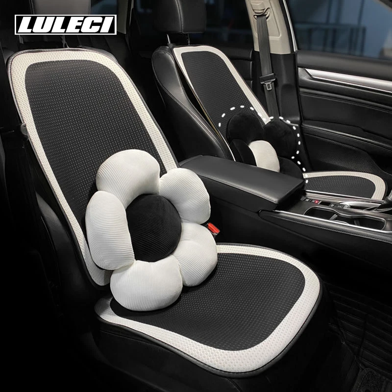 

LULECI Car Head Pillow Neck Pillow Cute Flower Cartoon Back Pillow Waist Pillow Seat Back Cushion Automotive Interior Decoration