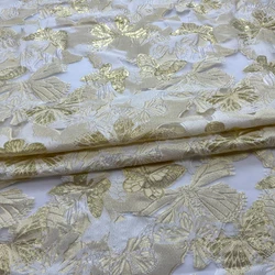 Jacquard Fabric European American Metal Wire Butterfly Organza Puffy Dress Breathable Fabrics Diy Sew Cloth Polyester Material