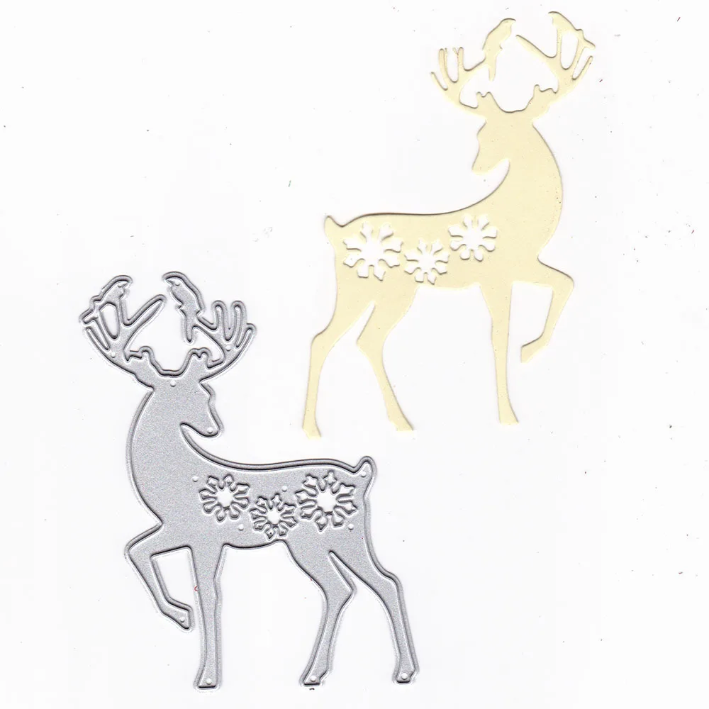 New Scrapbook Christmas Deer Metal Cutting Dies DIY Embossing Flower Carbon Steel    and Pasting Knife