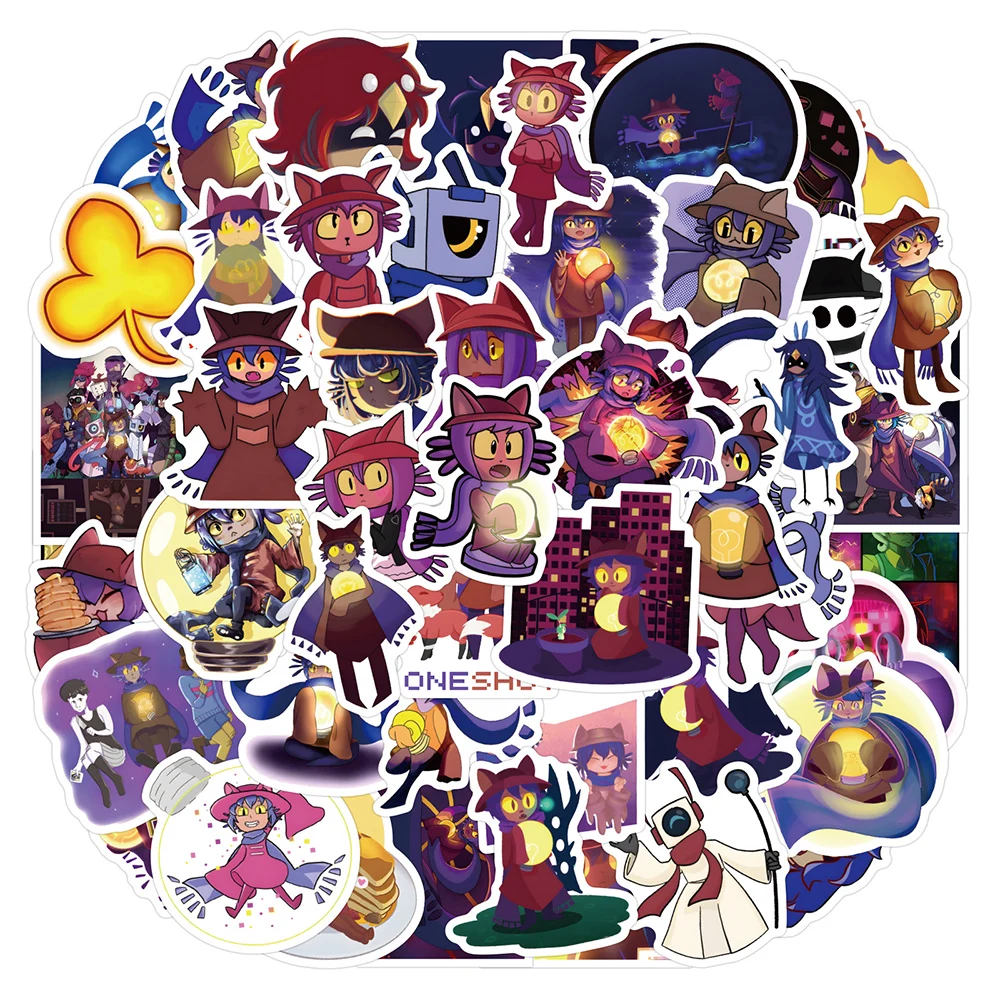 

10/30/60PCS Cool Cartoon Oneshot Game Anime Stickers Decals DIY Laptop Diary Stationery Waterproof Graffiti Classic Toy Sticker