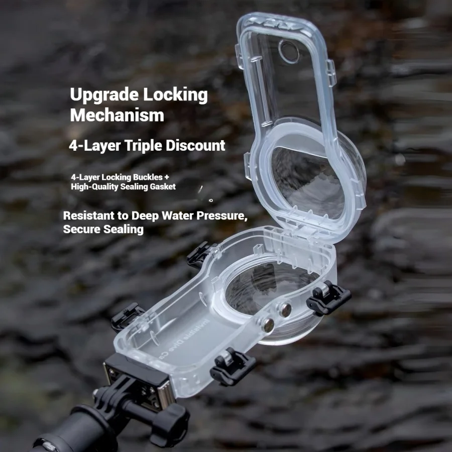 

For Insta360 X4 Air Invisible Dive Case 50m Waterproof Protector Panoramic Camera Underwater Diving Housing Shell Deep Sea Photo