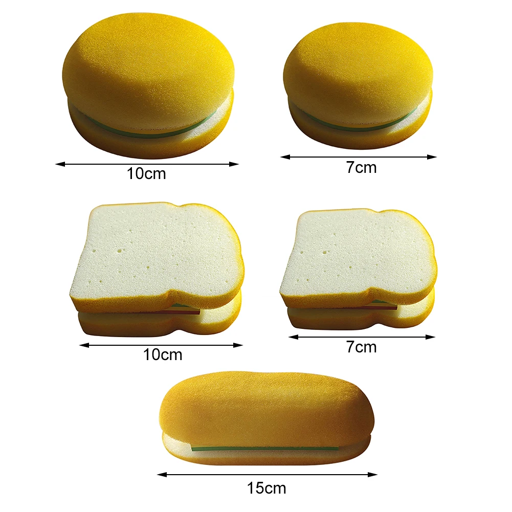 Novità Panini a forma di hamburger Carta per appunti Carta da strappo multifunzione Artigianato fai da te Blocco note appiccicoso Forniture per