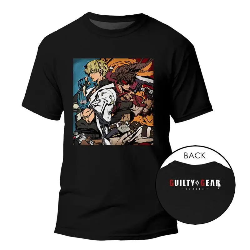 NEW Guilty Gear Strive Sol Badguy Ky Kiske Adult Medium Premium Black T Shirt