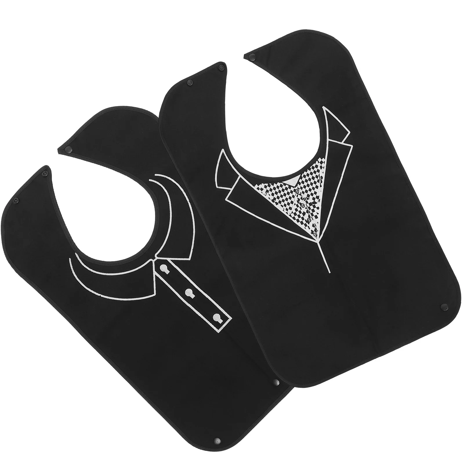 2 Pcs Printing Aldult Elderly Bib Baby Clothes Hangers Adult Smock Bibs for Adults Polyester Aprons