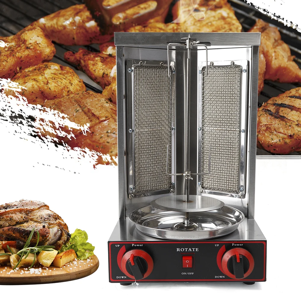 Gas Vertical Broiler Shawarma Machine Spinning Doner Kebab Gyro Grill