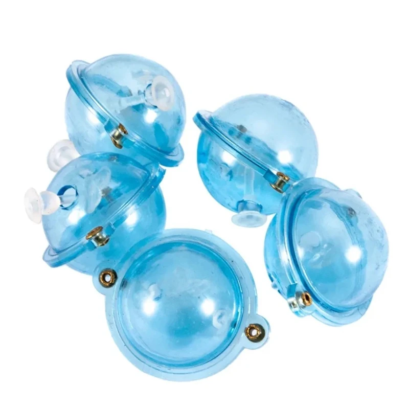 5 Stück/Set Transparente ABS-Kunststoff-Angelposen, Hohlperlen-Schwimmer mit Blasenoberfläche für Outdoor-Angelzubehör