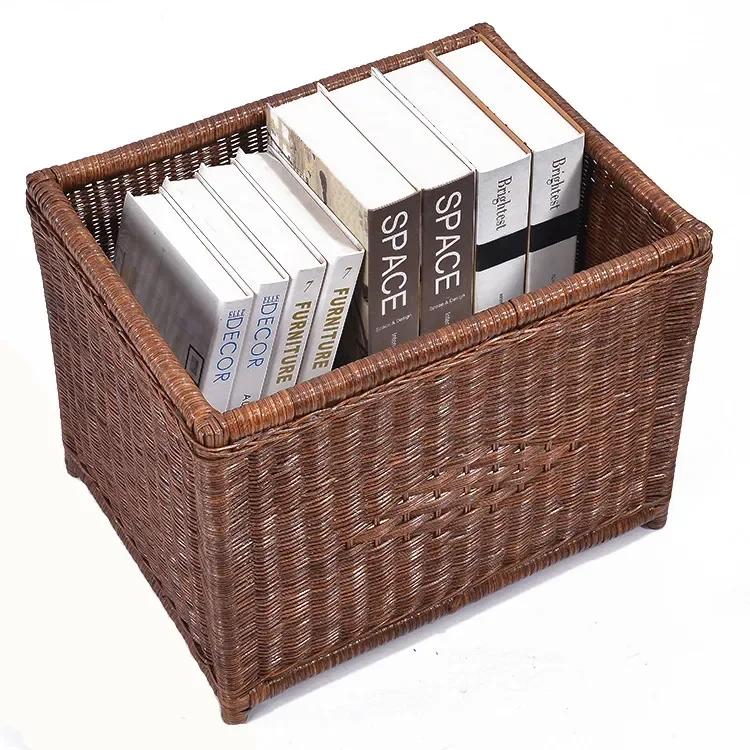 Shinto Pure Handwoven Storage Box, Miscellaneous Textbooks, Stationery, Uncapped Storage Box, Rectangular Dirty Clothes Storage