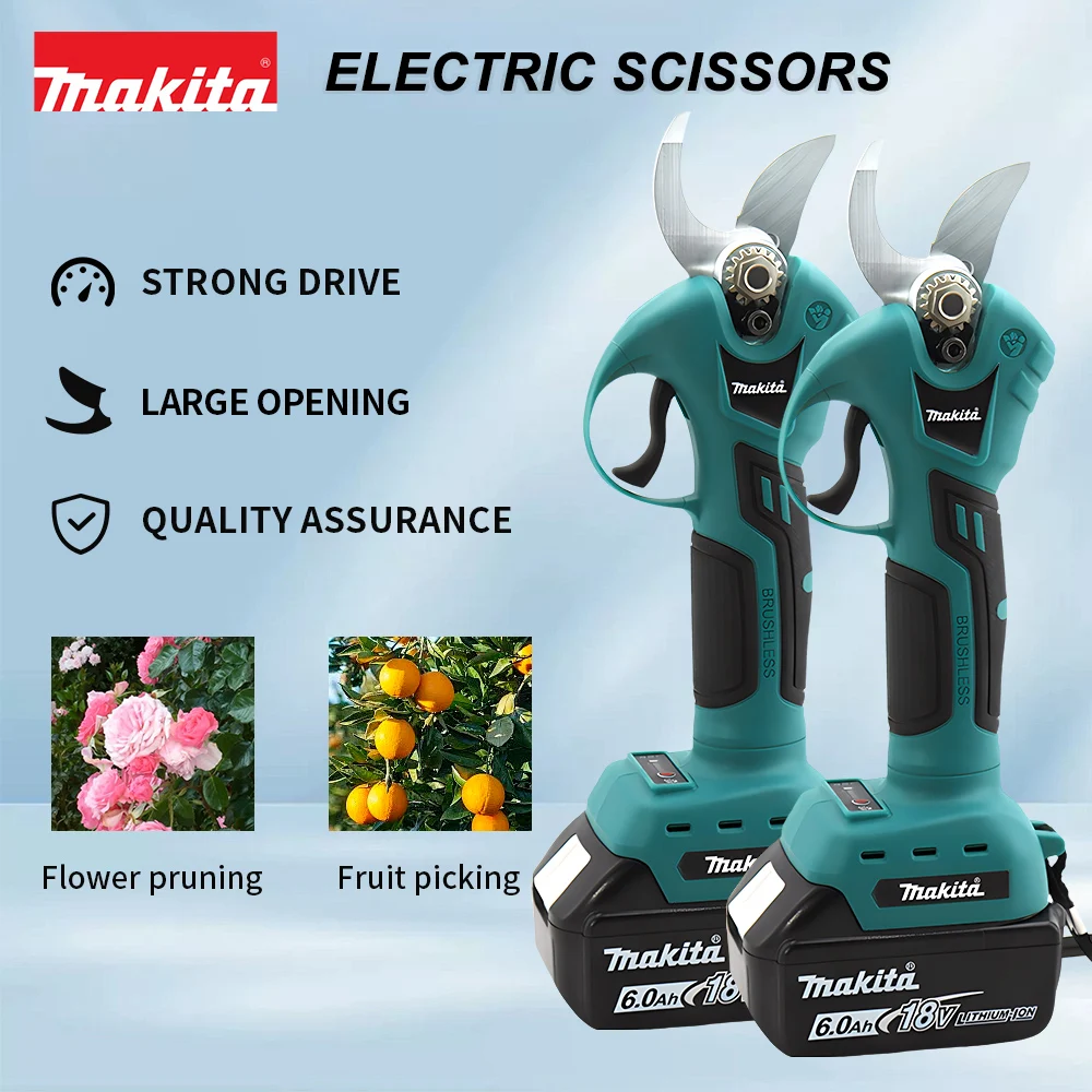 Makita 18V Cordless Electric Scissors For Trimming Branches And Leaves On Garden Fruit Trees, Rechargeable Branch Trimmer image 4