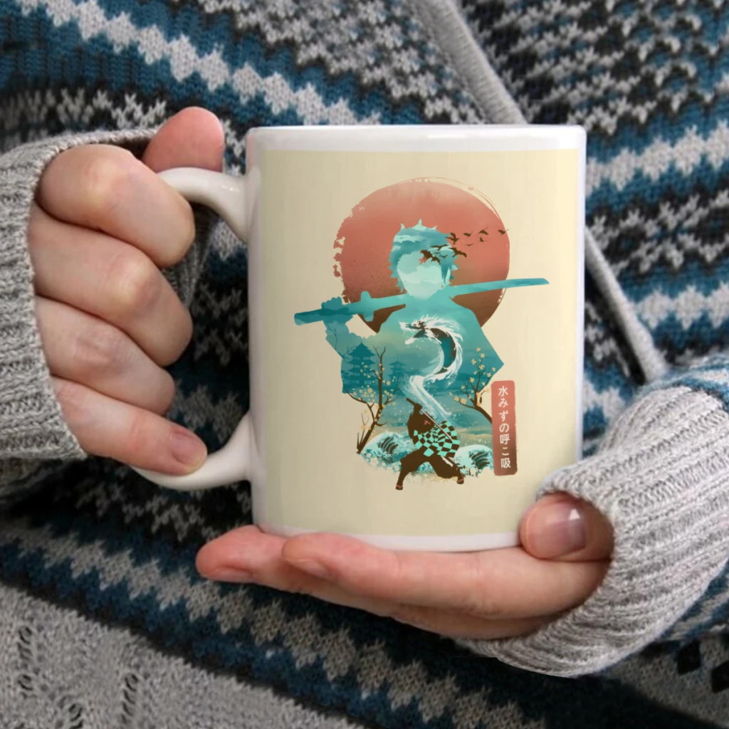 

Ukiyo e Breath of WaterCoffee Mug Tea Cup 11oz Coffee Cup Funny Birthday Ceramic Mug Personalized Cup