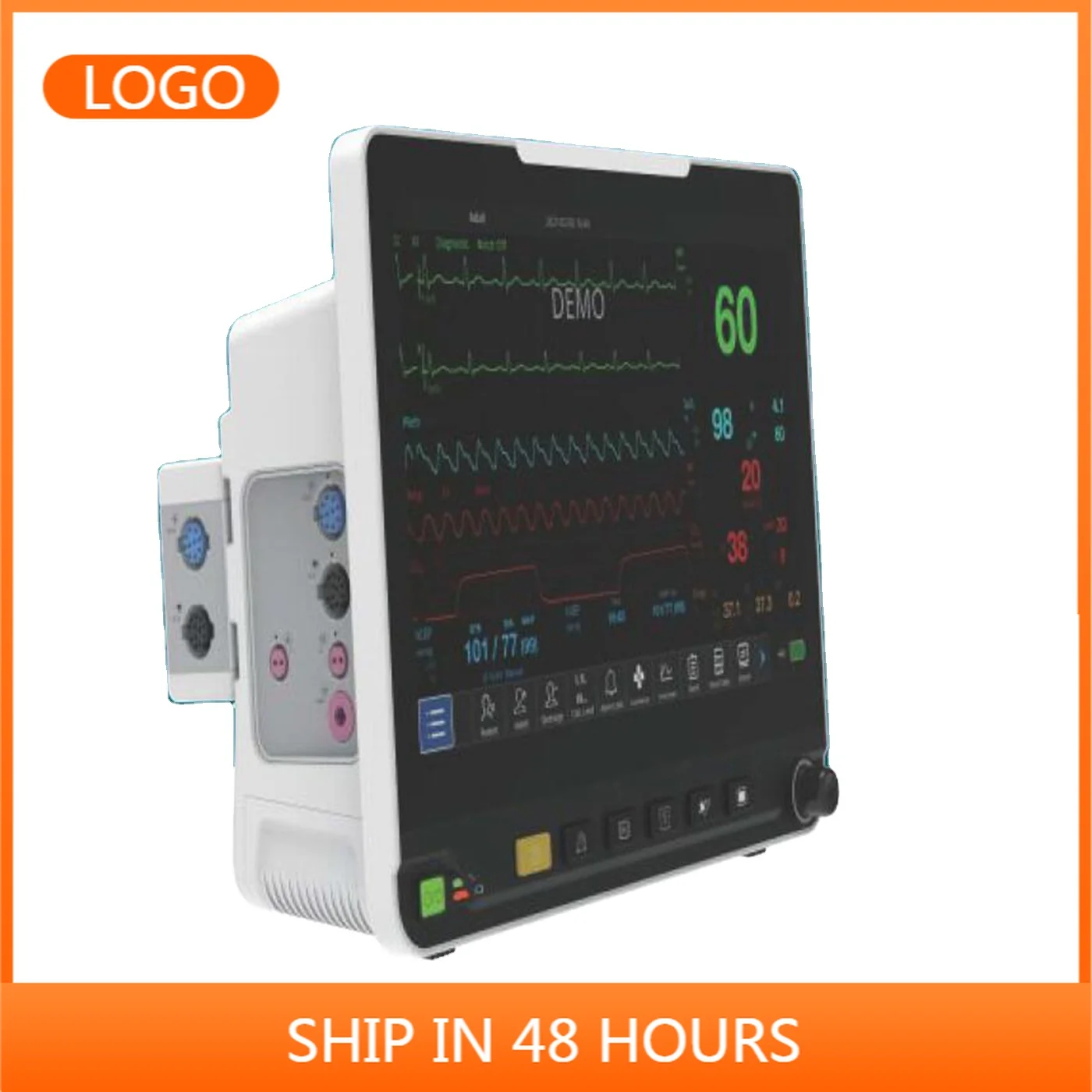 MT MEDICAL 13.3 Inch Color LCD Veterinary Monitor ECG Blood Pressure Hospital Clinic Equipment