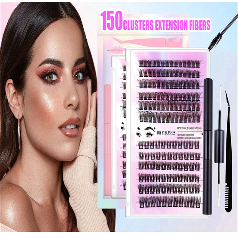 150 кластеров, смешанные длины, 10–14 мм, готовый объемный сегмент, натуральный вид, натуральный материал для наращивания длинных ресниц, комбинированная упаковка 150 кластеров, смешанные длины, 10–14 мм, готовый объемный сегмент, натуральный вид, натуральный материал для наращивания длинных ресниц, комбинированная упаковка