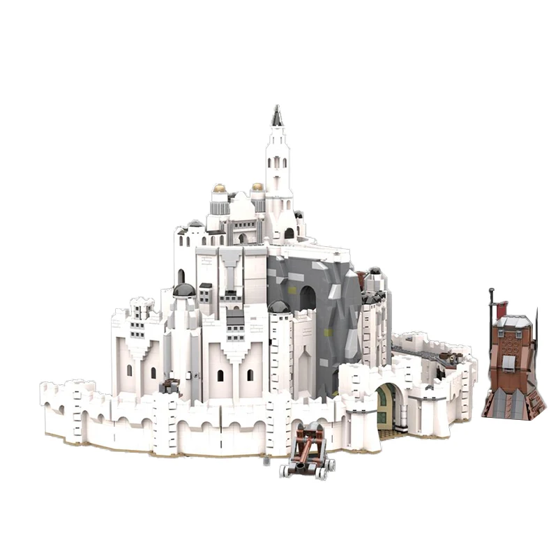 4337PCS Ring Movie Series The White City MOC Building Block Castle Model Assembly Bricks Toy For Children Gift MOC-104144